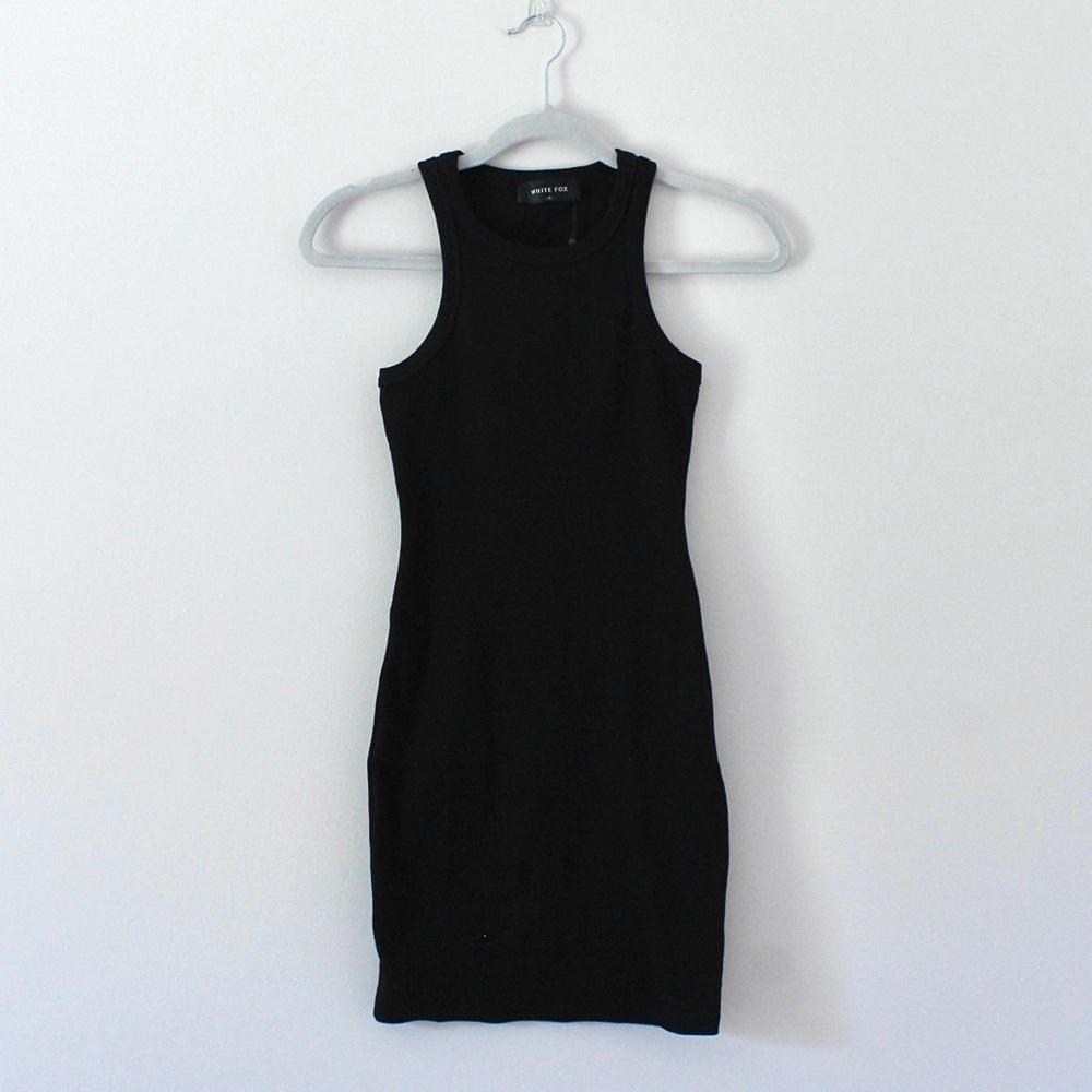 NWT Black Star Power Ribbed Mini Dress - Picture 3 of 6
